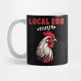 Funny Bleached Chicken Lover Farm Vintage Local Egg Dealer Chicken Fresh Egg Lover Mug